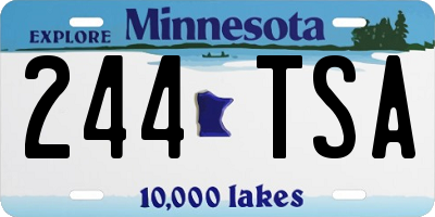 MN license plate 244TSA