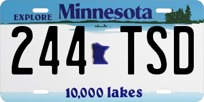 MN license plate 244TSD