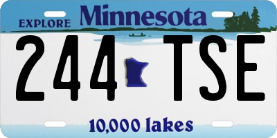 MN license plate 244TSE