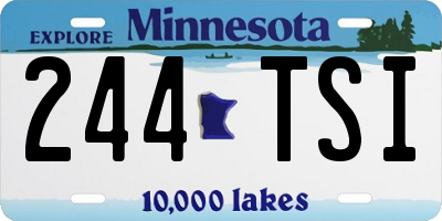 MN license plate 244TSI