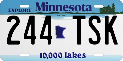 MN license plate 244TSK