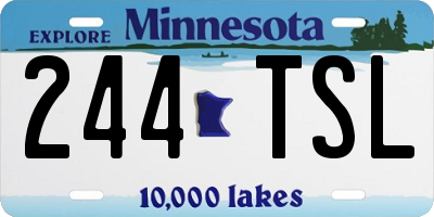 MN license plate 244TSL