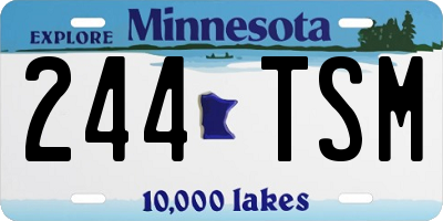 MN license plate 244TSM