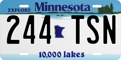 MN license plate 244TSN