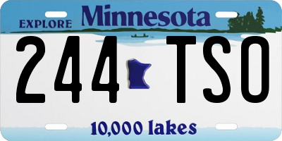 MN license plate 244TSO