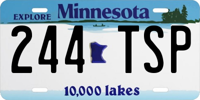 MN license plate 244TSP