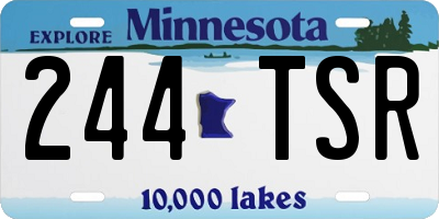 MN license plate 244TSR