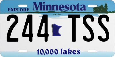 MN license plate 244TSS