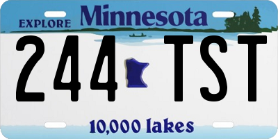 MN license plate 244TST