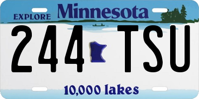 MN license plate 244TSU