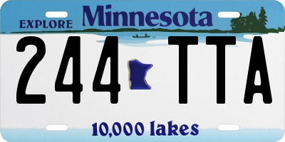 MN license plate 244TTA