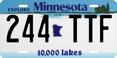 MN license plate 244TTF