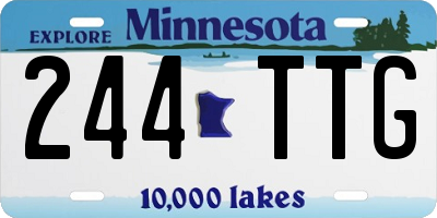 MN license plate 244TTG