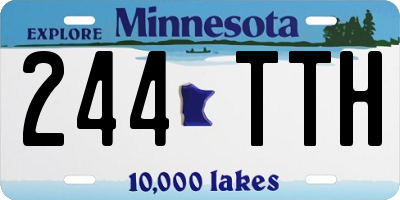 MN license plate 244TTH