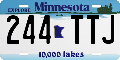 MN license plate 244TTJ