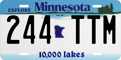 MN license plate 244TTM