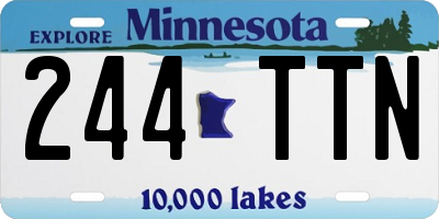 MN license plate 244TTN