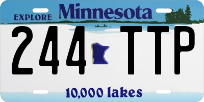 MN license plate 244TTP
