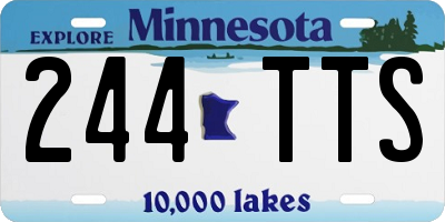 MN license plate 244TTS