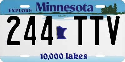 MN license plate 244TTV
