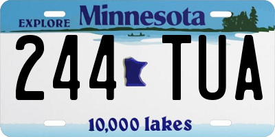MN license plate 244TUA