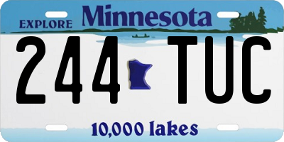 MN license plate 244TUC