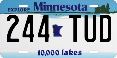 MN license plate 244TUD