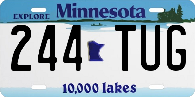 MN license plate 244TUG