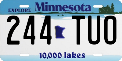 MN license plate 244TUO