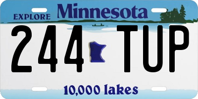MN license plate 244TUP