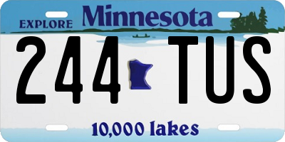 MN license plate 244TUS
