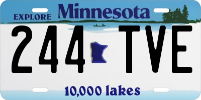 MN license plate 244TVE