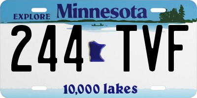 MN license plate 244TVF
