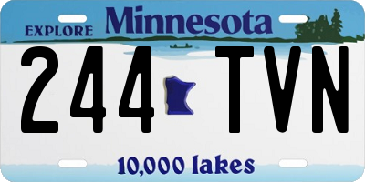 MN license plate 244TVN