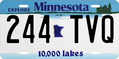 MN license plate 244TVQ