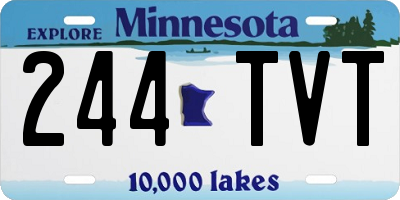 MN license plate 244TVT