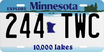 MN license plate 244TWC
