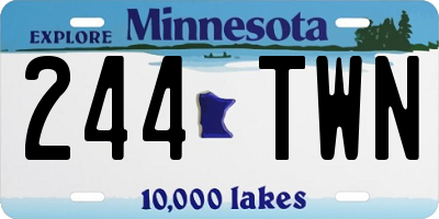 MN license plate 244TWN