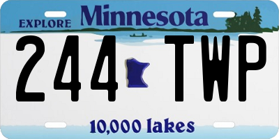 MN license plate 244TWP