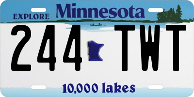 MN license plate 244TWT