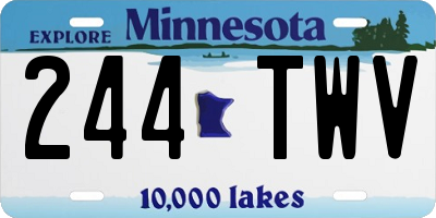 MN license plate 244TWV