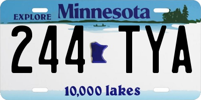 MN license plate 244TYA