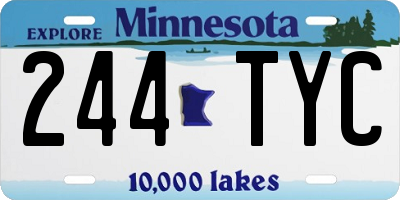 MN license plate 244TYC