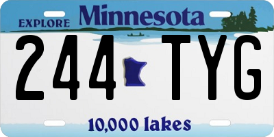 MN license plate 244TYG