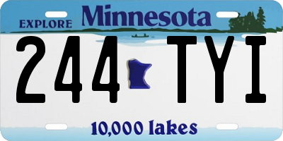 MN license plate 244TYI