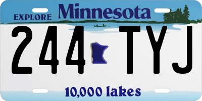 MN license plate 244TYJ