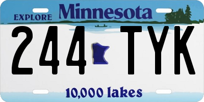MN license plate 244TYK