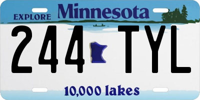 MN license plate 244TYL