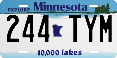 MN license plate 244TYM