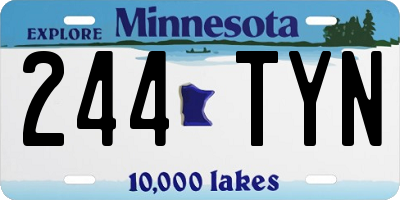 MN license plate 244TYN